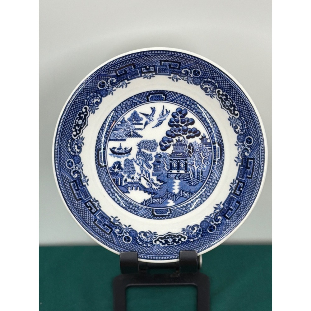 Johnson Brothers Blue Willow Bread Butter Plate Made in England Ironstone 5.25"